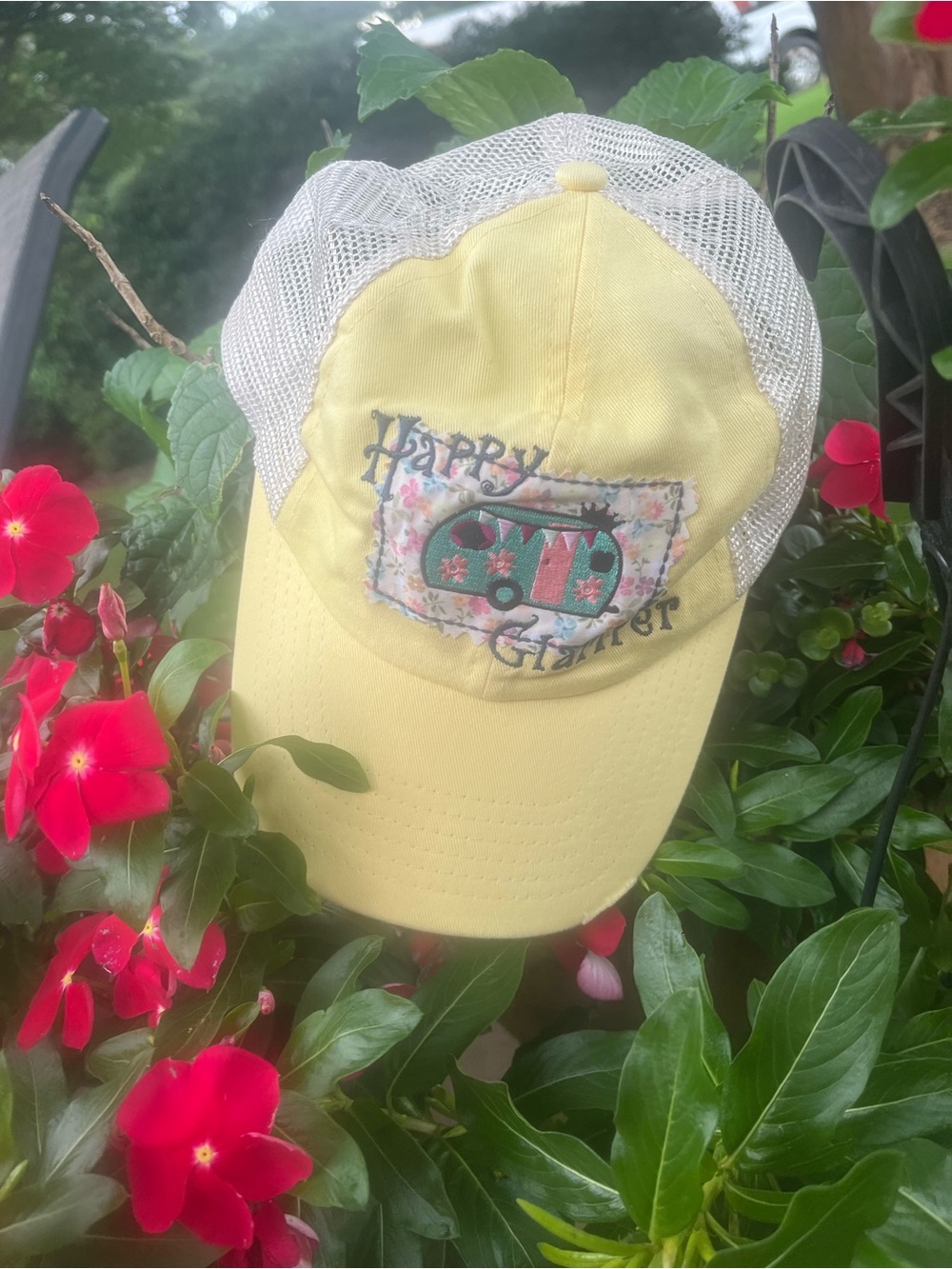 Happy Glamper Yellow Mesh Baseball Cap